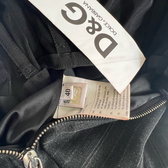 🖤SOLD🖤 Dolce & Gabbana DRESS STRETCH PINSTRIPE BUILTIN CORSET size 40 US 4 - Picture 13 of 16